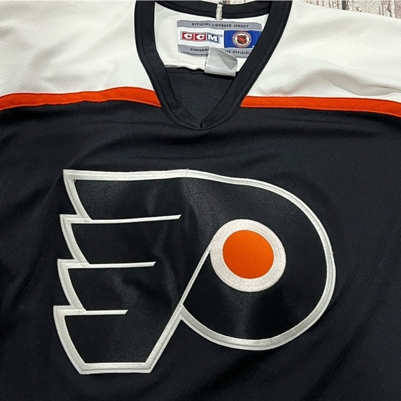 Vintage 90s Philadelphia Flyers 1990s CCM NHL Hockey Sports Jersey - Picture 5 of 7